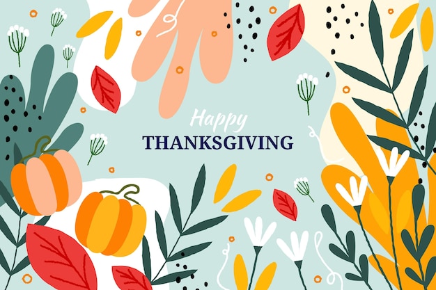 Hand drawn thanksgiving background