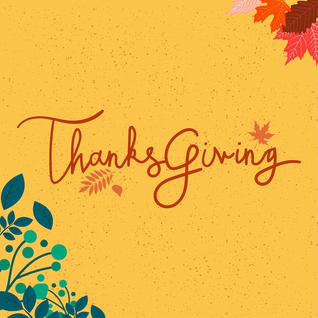 Hand drawn thanksgiving background