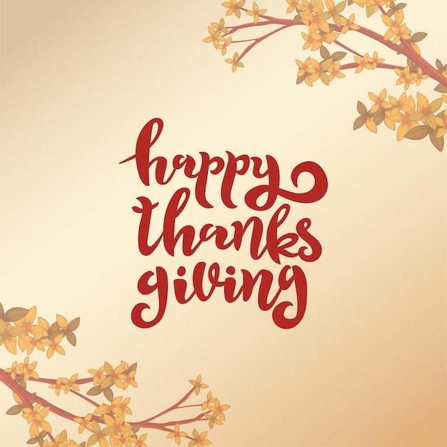 Vector hand drawn thanksgiving background