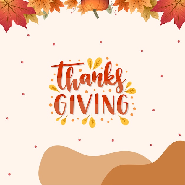 Hand drawn thanksgiving background