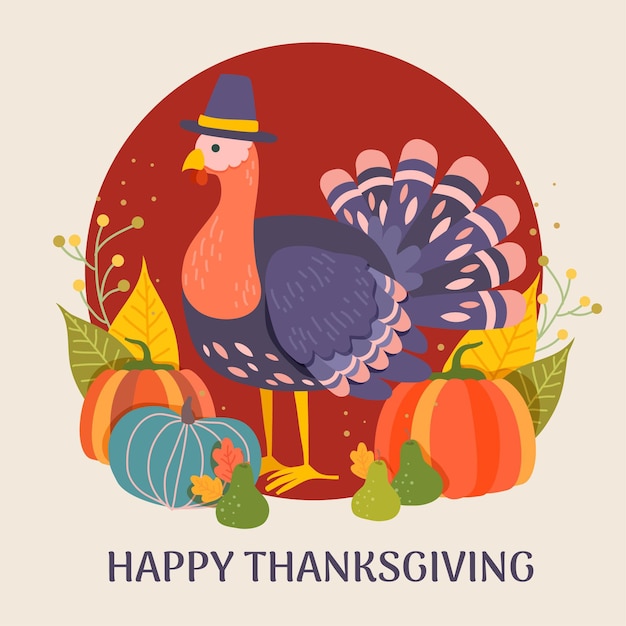 Vector hand drawn thanksgiving illustration