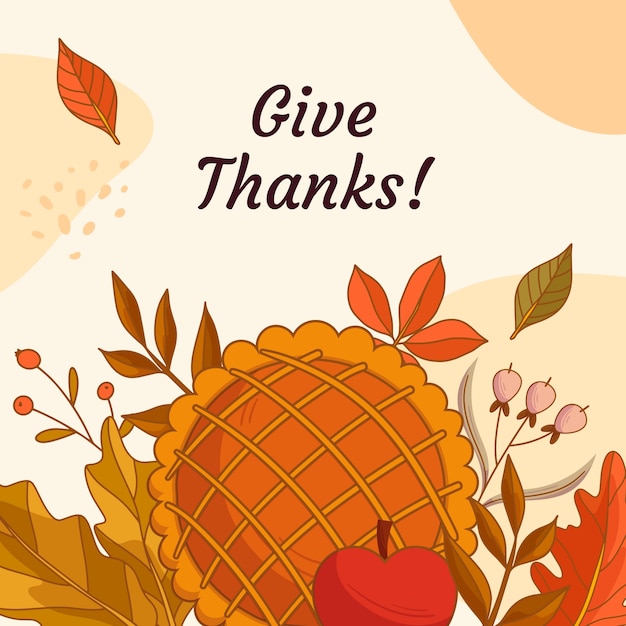 Vector hand drawn thanksgiving illustration