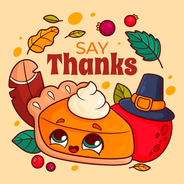 Hand drawn thanksgiving illustration