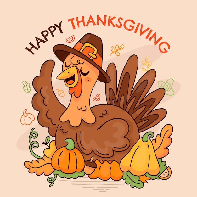 Hand drawn thanksgiving illustration