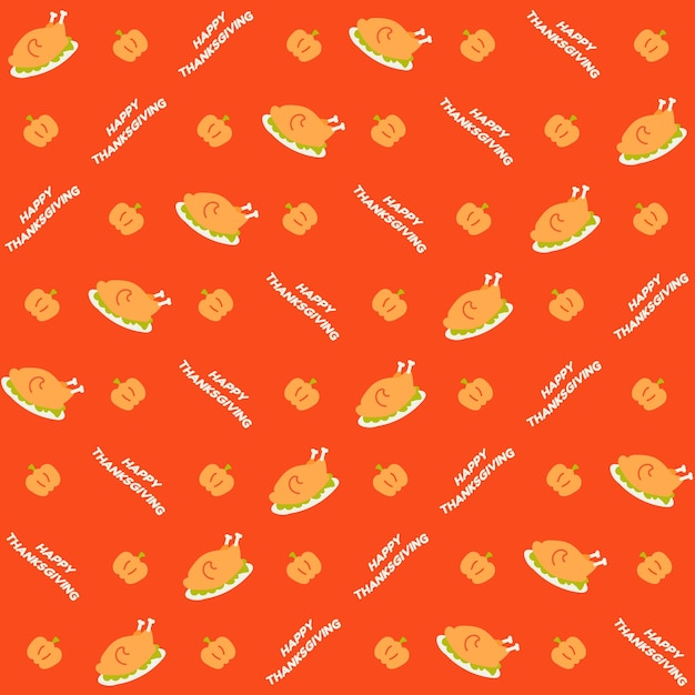 Hand drawn thanksgiving vector seamless pattern