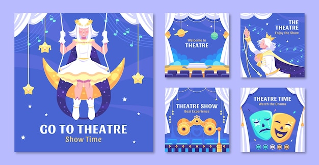 Hand drawn theatre template