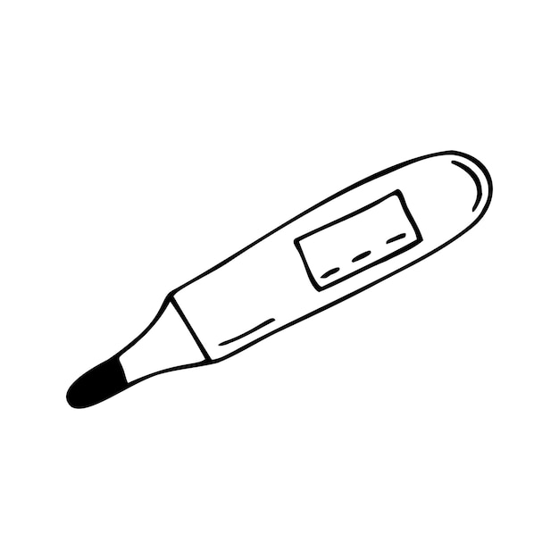 Hand drawn thermometer medical element