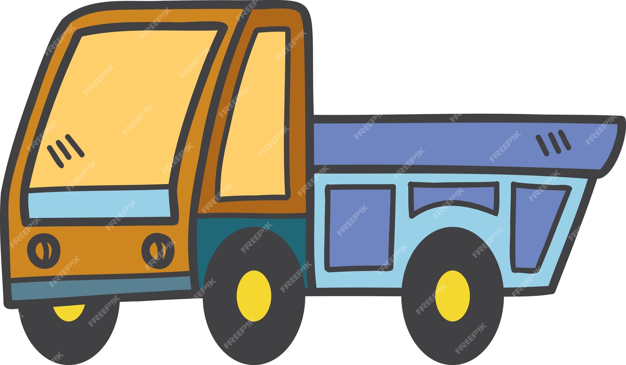 Premium Vector | Hand drawn toy truck for kids illustration Premium Vector | Hand drawn toy truck for kids illustration