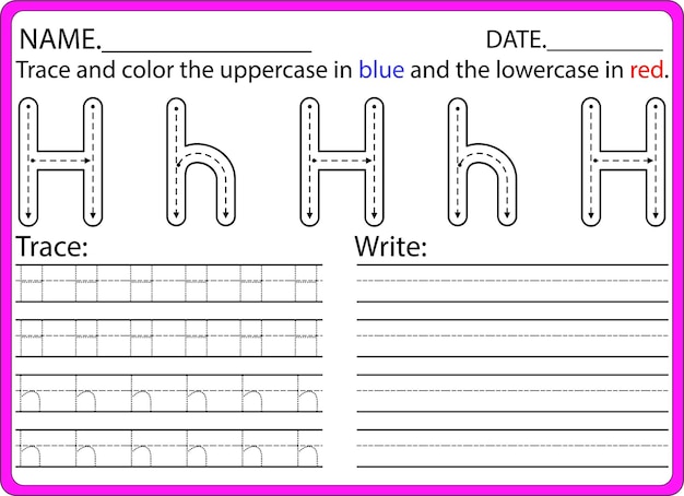 hand drawn tracing worksheets for kids pencontrol and handwriting practice