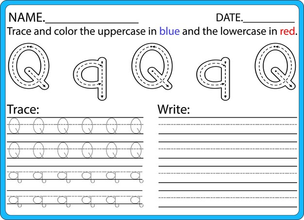 hand drawn tracing worksheets for kids pencontrol and handwriting practice