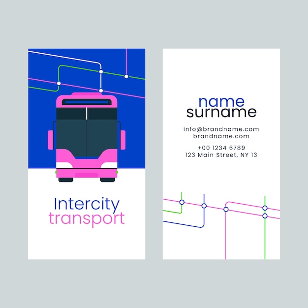 Vector hand drawn transport template