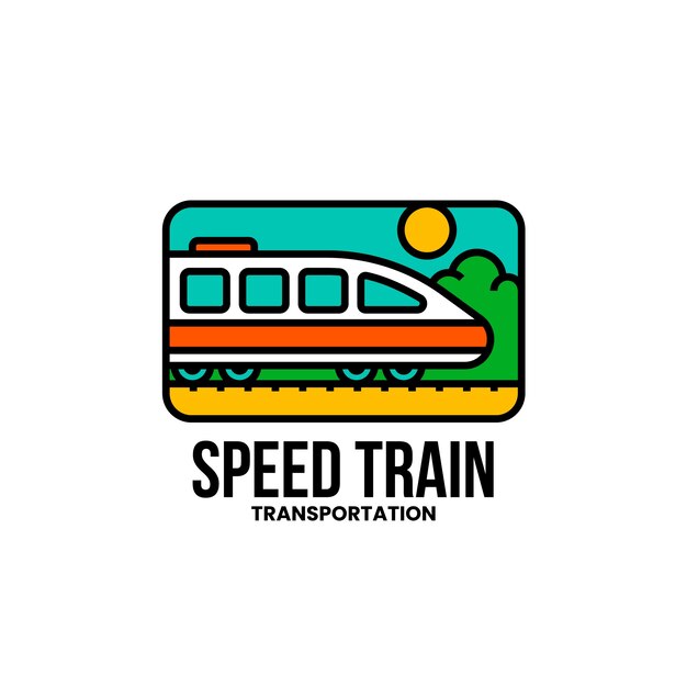 Vector hand drawn transportation logo