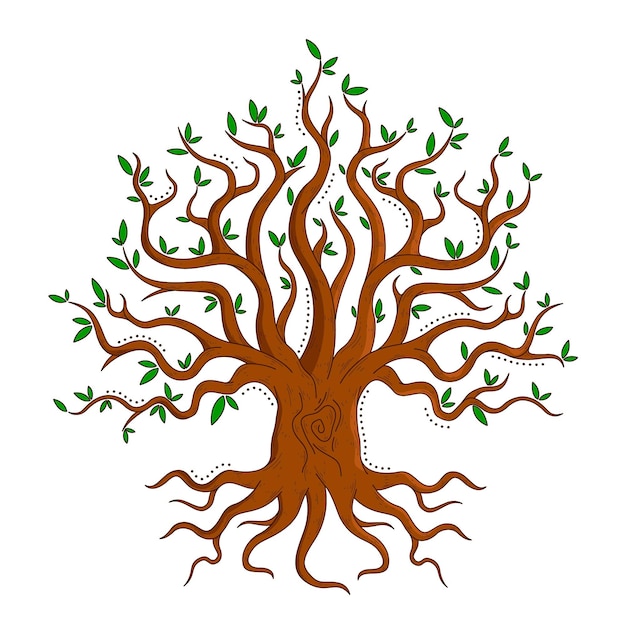 Vita dell'albero disegnato a mano