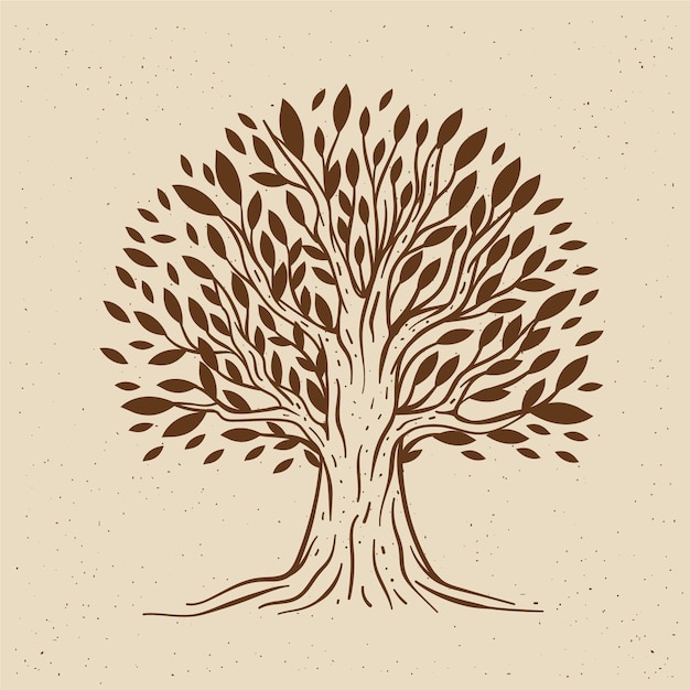 Vita dell'albero disegnato a mano