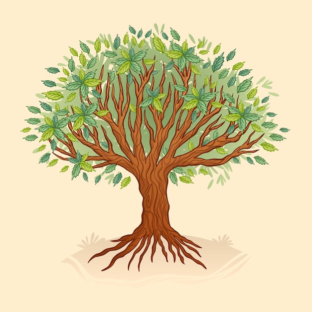 Vita dell'albero disegnato a mano