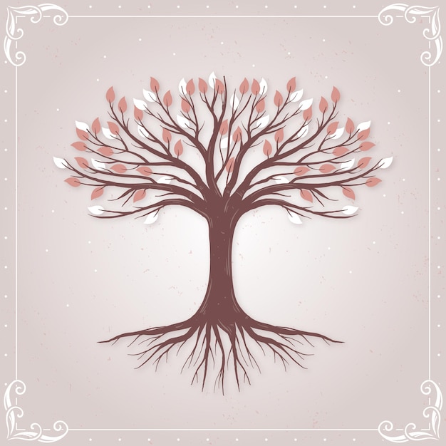 Vector hand drawn tree life