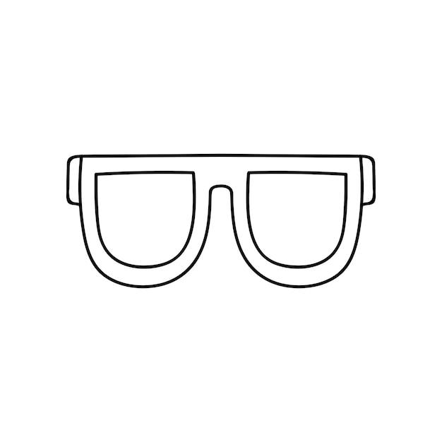 Hand drawn trendy vector clipart of sunglasses