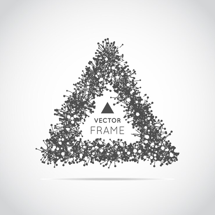 Vector hand drawn triangle