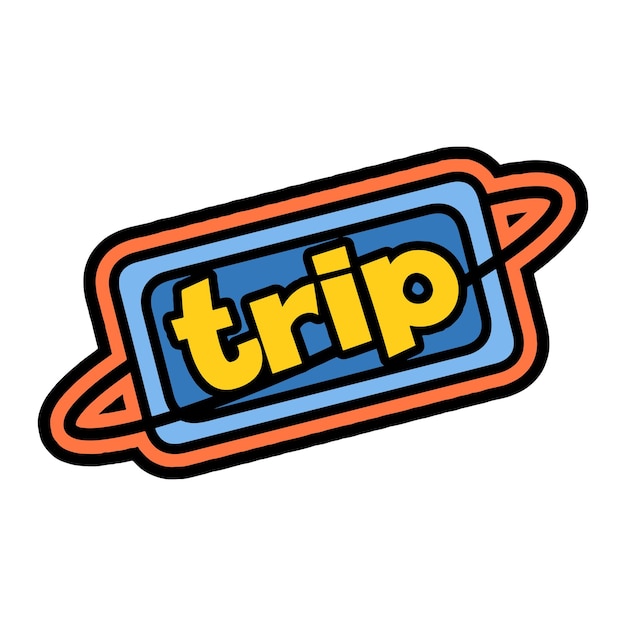 Vector hand drawn trip illustration cartoon vintage style poster tshirt print sticker logo design