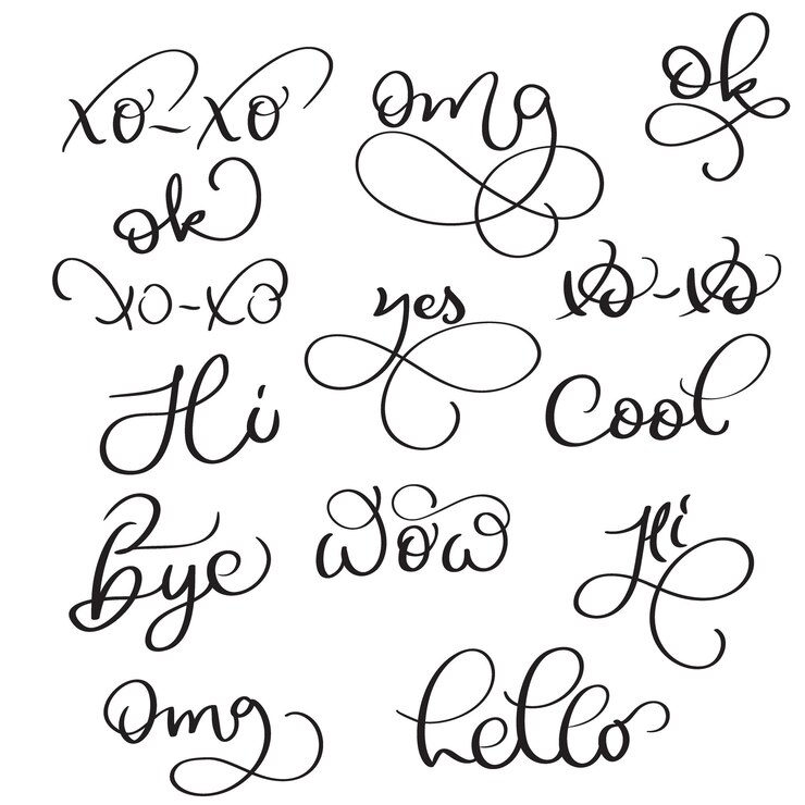 Vector hand drawn two heart love sign romantic calligraphy vector illustration concepn icon symbol