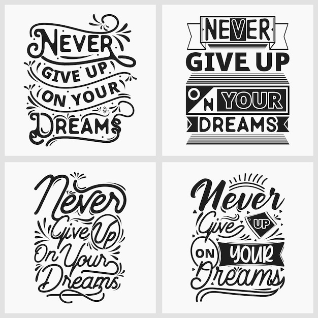 Vector hand drawn typography quotes lettering motivational typography for tshirt and gift card