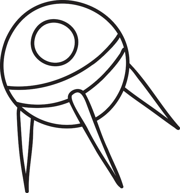 Hand Drawn ufo illustration