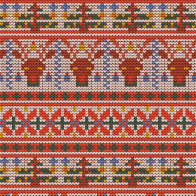 Hand drawn ugly sweater pattern background for christmas season celebration