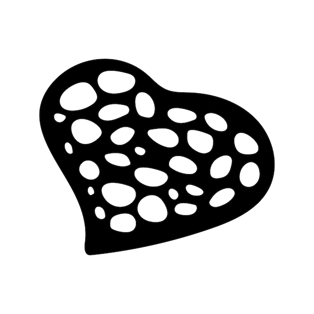 Hand drawn valentine day heart vector illustration