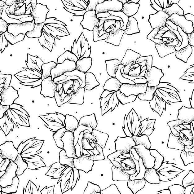 Hand drawn valentine floral background