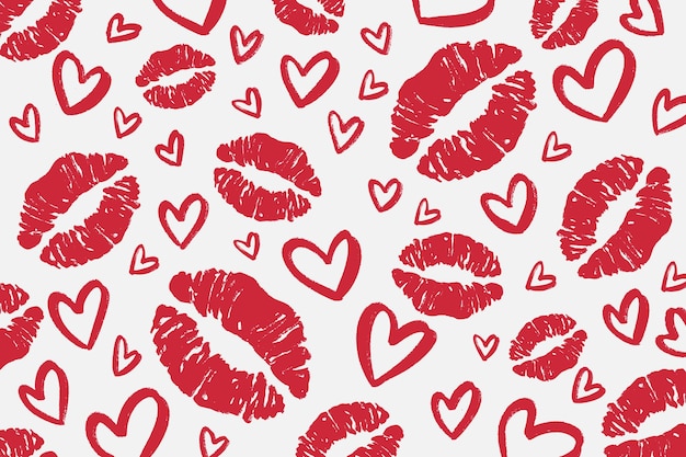 Vector hand drawn valentine's day background