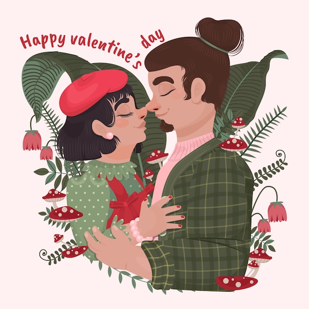 Illustrazione disegnata a mano di san valentino