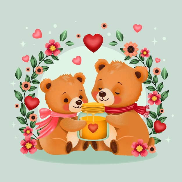 Vector hand drawn valentine's day illustration