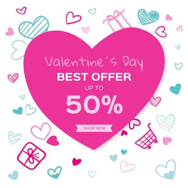 Hand drawn valentine's day sale