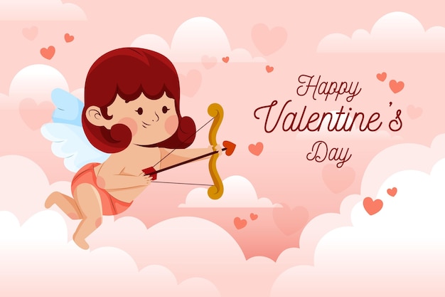 Vector hand drawn valentines day background