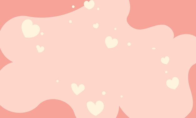 Vector hand drawn valentines day background