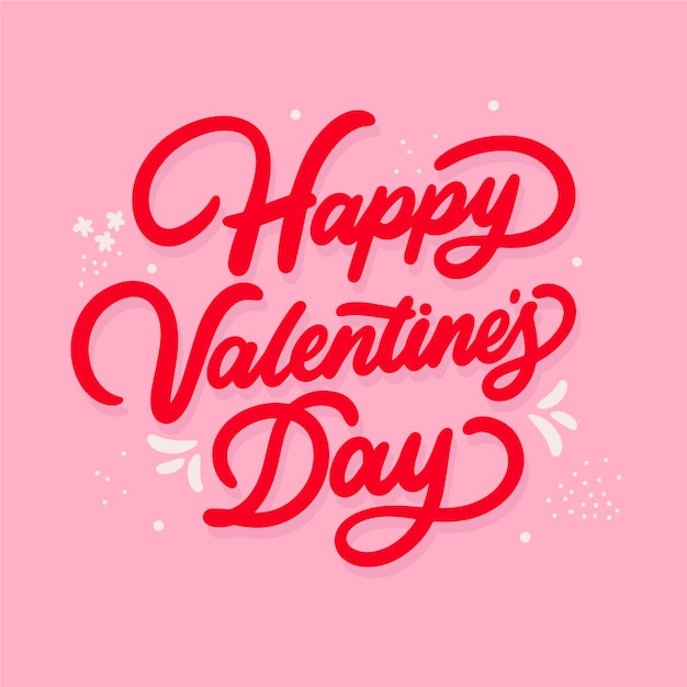 Vector hand drawn valentines day lettering