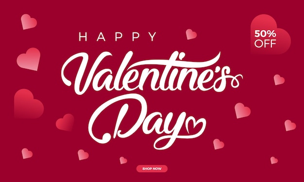 Hand drawn valentines day wallpaper red background