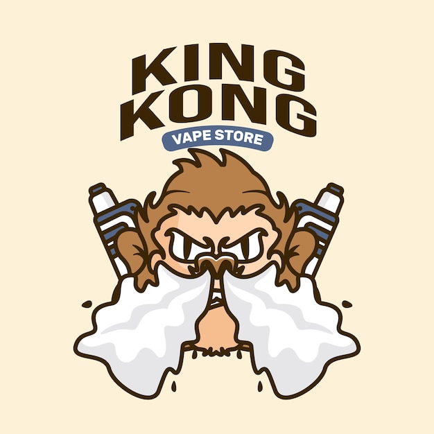 손으로 그린 Vape 스토어 로고