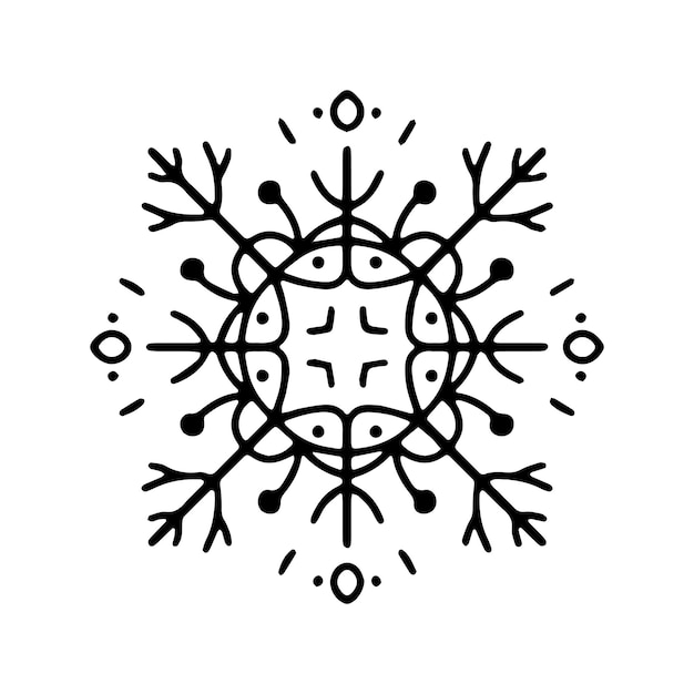 Hand drawn various snowflake. winter symbol. good for christmas.