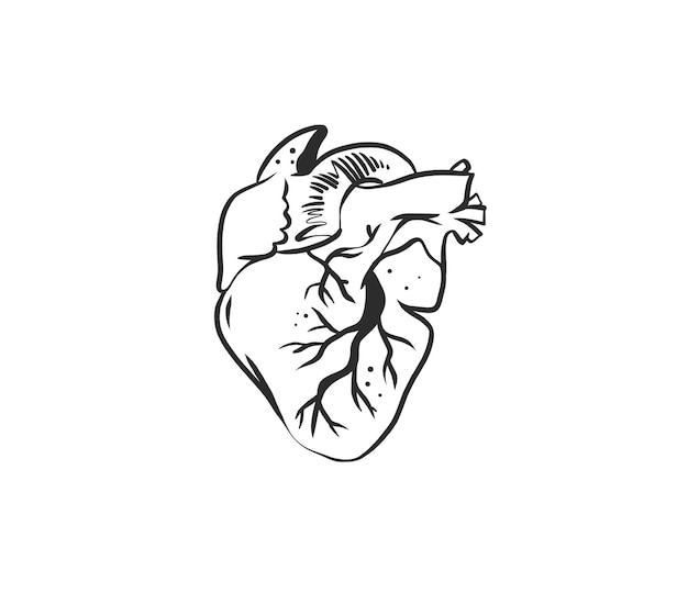 Free Simple Love Heart Drawing - Download in PDF, Illustrator, EPS, SVG,  JPG, PNG