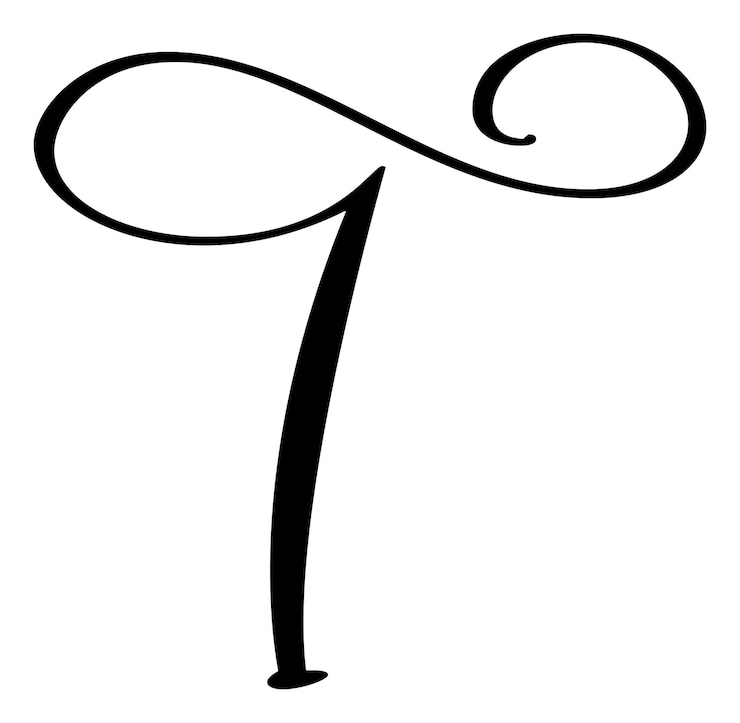 Vector 手書きのベクトルカリグラフィー文字 i スクリプトキャピタルフォントロゴ 手書きブラシスタイル