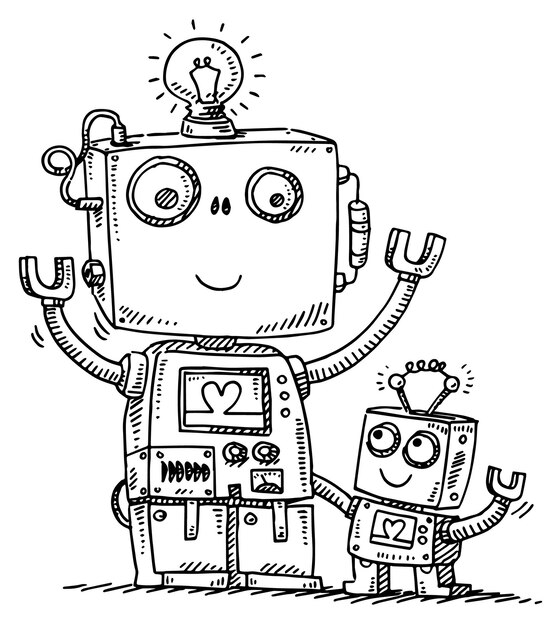 Robot Drawing Images  Browse 488907 Stock Photos Vectors and Video   Adobe Stock