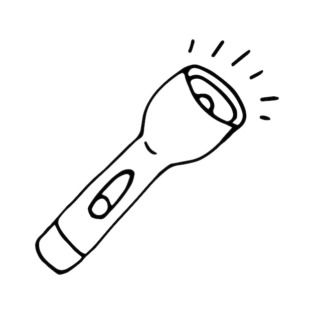Clipart torcia vettoriale disegnato a mano isolato su backgrou bianco
