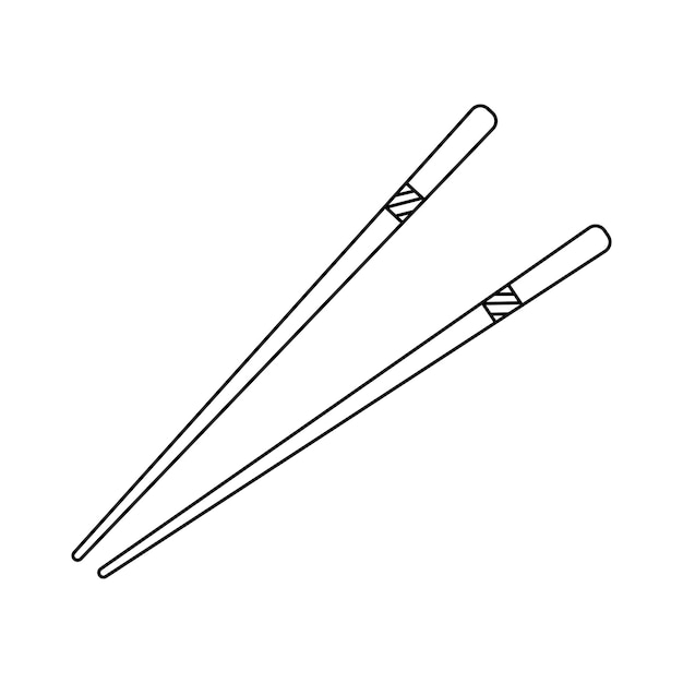 Hand drawn vector illustration of chopsticks