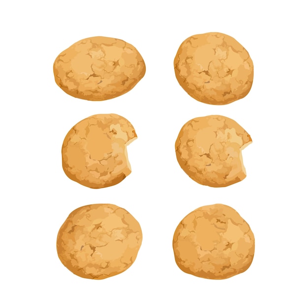 Vector hand drawn vector illustration of cookies