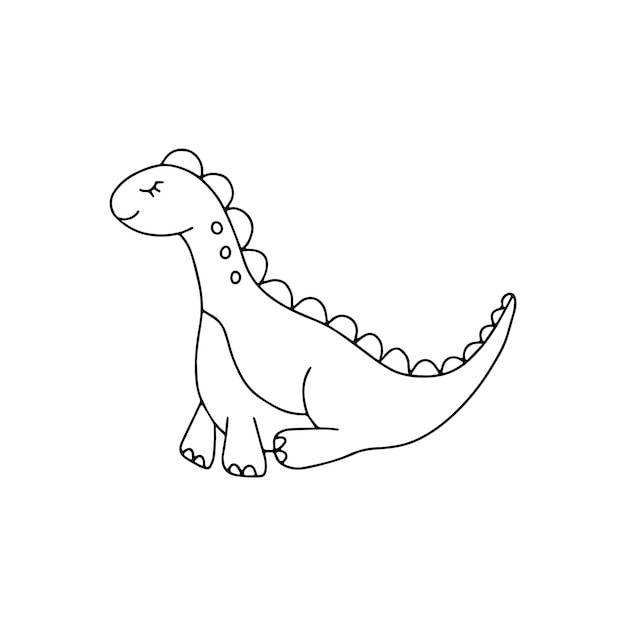 Hand drawn vector illustration of dinosaur