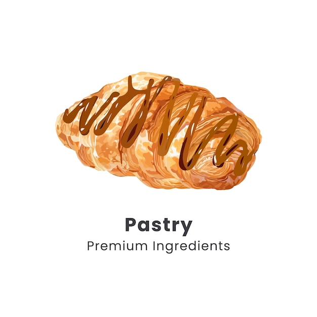 Hand drawn vector illustration of pastry