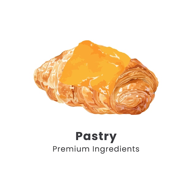 Vector hand drawn vector illustration of pastry