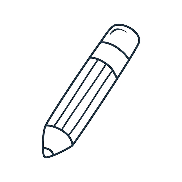 Hand drawn vector illustration of pencil