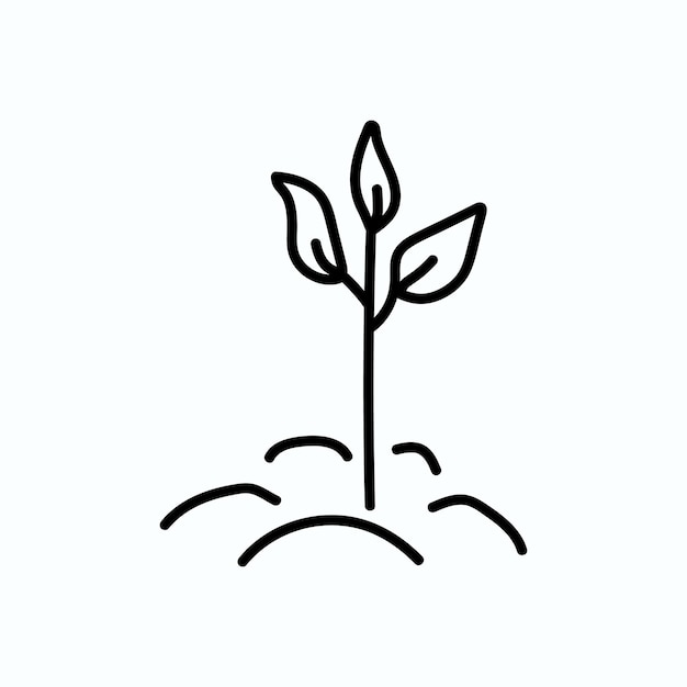 Hand drawn vector illustration of plant sprout